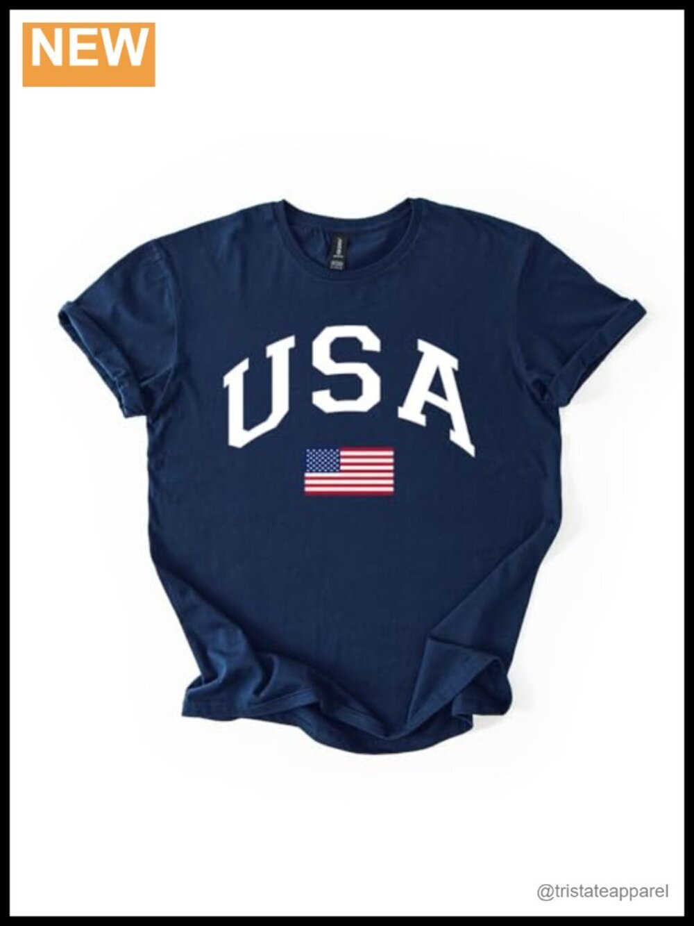 Patriotic American Flag Graphic Tee Unisex Adult Independence Day T-Shirt